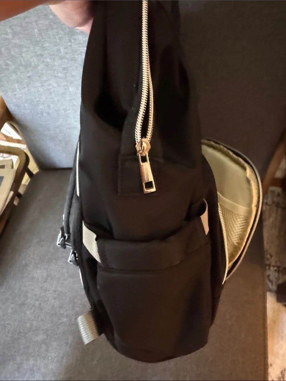 BRAND NEW Suffolk Black Women's Dance Backpack Tote with White-Trim Zippers